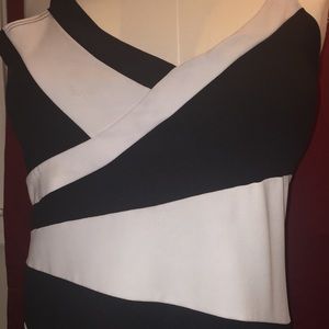 Black and white print dress